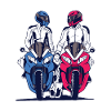 Motorcycle Couple Love