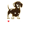 Ich liebe Dackel Hundekunst