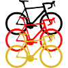Road bikes black red gold. gift