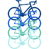Racing bikes in blue. gift