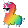 Fluffy Regenbogen Einhorn