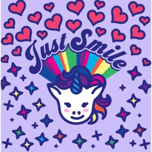 Yuni unicorn - smile exploding love - lavender