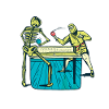Table Tennis Skeleton Ninja