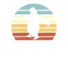 Retro penguin saying penguins