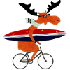 Surfing moose