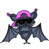 Funny cool bat girl