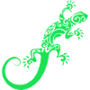 A green lizard