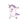 Aunticorn Dabbing Unicorn Normal Tunt Tattoos