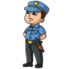 Children police cop boy