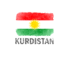 Kurdistan Flagge Aquarell Sonne
