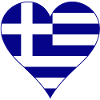 Greece flag as heart