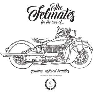 the felmates motorbikes outlines white