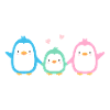 Cute Penguin Family