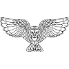 Elegant flying owl