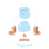 Illustration Happy Yeti