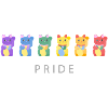 Pride Month wink cat