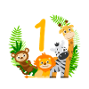 1. Geburtstag Geburtstagsshirt Dschungel Erster