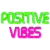 Positive Vibes Neon Leuchtreklame Retro Bunt Damen