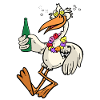 Drunk stork