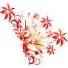 red flower design