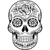 Mexican Skull with Rose