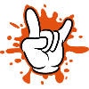 hand party symbol blob