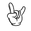 hand party symbol blob
