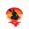 Kayak kayak canoe paddling motif