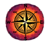 Sunset Windrose Compass Maritim Nautical