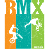 BMX Farbblock Rider Silhouetten