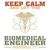 Best-seller Ingénieur biomédical Tshirt, Keep Calm