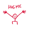 Umarme mich Umarmung Strichmännchen Geschenk