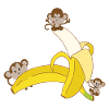 Singe à la banane