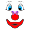 Comic Clown with Butterfly