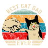 Bedste Cat Dad Ever Bump vintage grafik