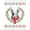 Bullterrier hässlicher Weihnachtspullover Geschenk