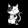 Katze Mittelfinger