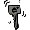 House key metallic