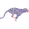 Siberian tiger running fast