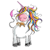 Chillendes Regenbogen Einhorn mit Faultier