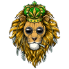 Lion Hippie Stoner Smoking Weed