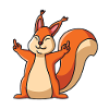 Eichhörnchen Mittelfinger