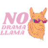 No Drama Llama - Retro Geek Vintage 60s 70s Design