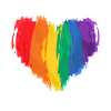 Coeur d'amour aquarelle LGBTQ
