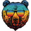 Rainbow Bear in Retro Sunglasses