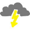 Yellow lightning cloud