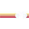 Retro Bike on Sunset Stripes
