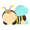 Cute Sleeping Bee Baby