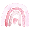 Rainbow Pink Hearts