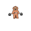 Sloth with a dumbbell